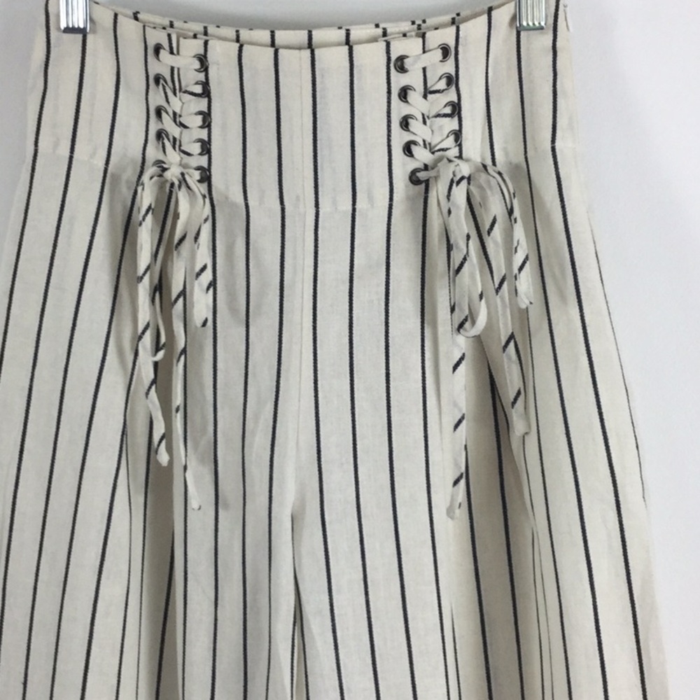 wide leg stripe pant corset Lulus Small linen